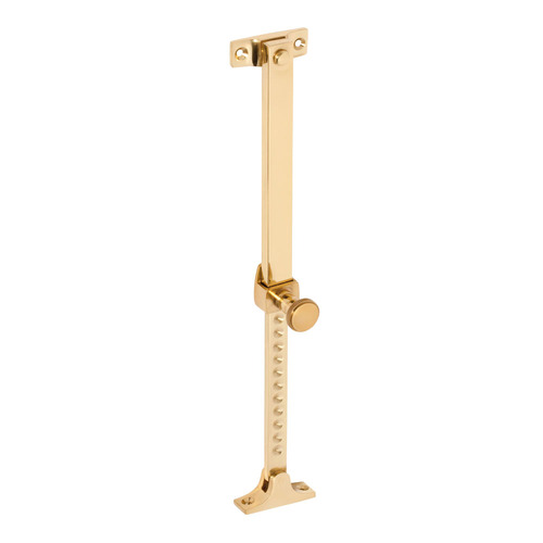 Tradco Telescopic Screw Down Casement Stay 200mm Polished Brass TD1702