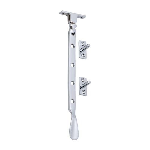 Tradco Base Fix Casement Stay 200mm Chrome Plated TD1717
