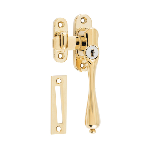 Tradco Locking Casement Fastener Right Hand Anti-Tarnish Brass TD1771