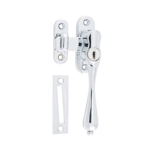 Tradco Locking Casement Fastener Right Hand Chrome Plated TD1777