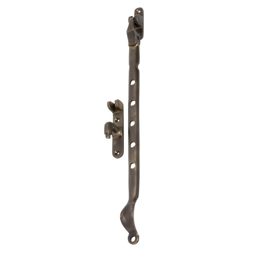 Restocking Soon: ETA End May - Tradco Casement Stay Sidemount 300mm Antique Brass TD2314