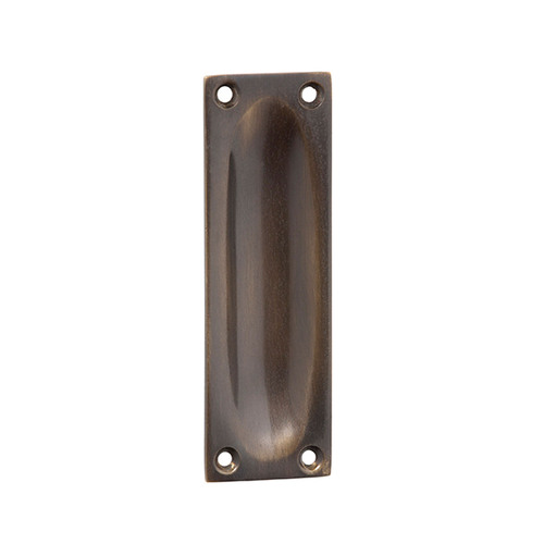 Tradco Classic Flush Pull Small Antique Brass 2347