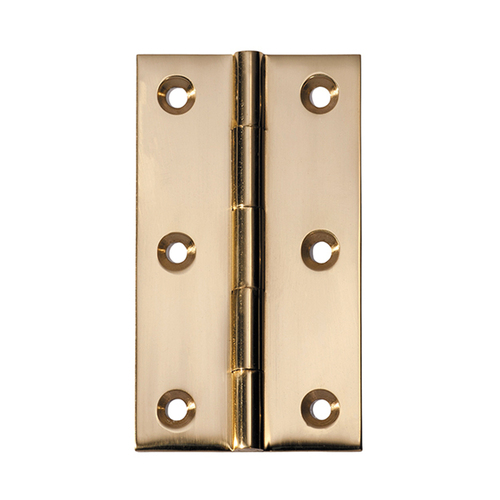 Tradco Fixed Pin Hinge 89x50mm Polished Brass TD2470