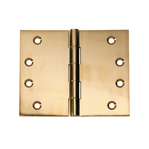 Tradco Broad Butt Hinge 125mm x 100mm Polished Brass 2490