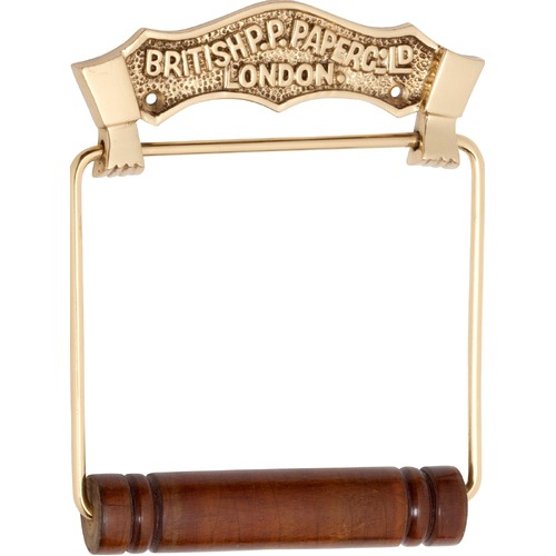 Tradco British Toilet Roll Holder Polished Brass TD4882