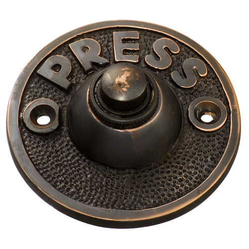 Tradco Bell Push Press Antique Copper 63mm TD5513