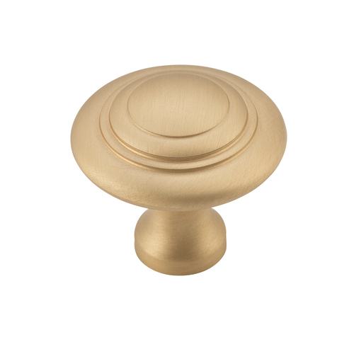 Tradco Domed Cupboard Cabinet Knob 38mm Solid Brass Satin Brass TD6698