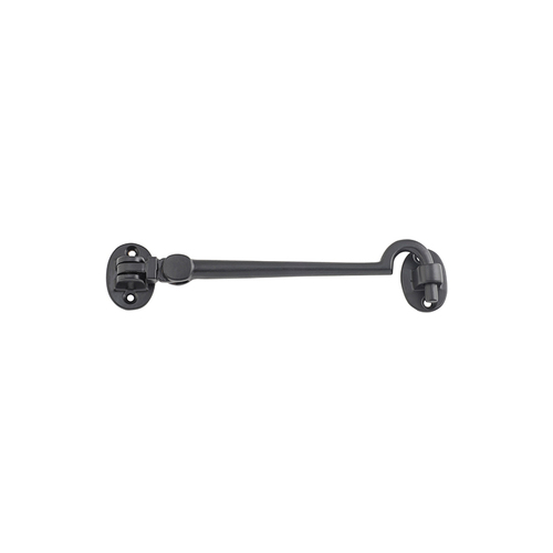 Tradco Oval Cabin Hook Matte Black 150mm TD9677