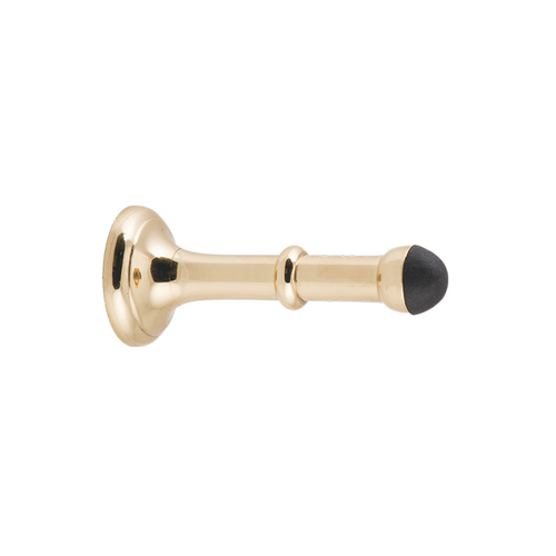 Restocking Soon: ETA Early March - Tradco Door Stop Concealed Fix 100mm Polished Brass TD9833
