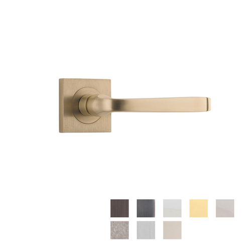 Iver Annecy Door Lever Handle on Square Rose Pair