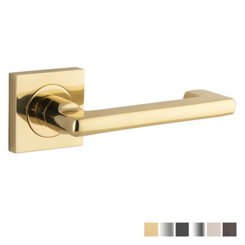 Iver Baltimore Return Door Lever Handle on Square Rose