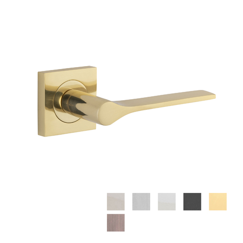Iver Como Door Lever Handle on Square Rose Passage