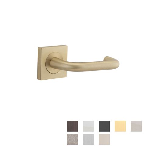 Iver Oslo Square Lever Door Handle on Rose