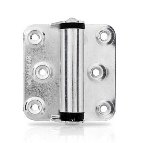 Trio Spring Door Hinge Single Action Twin Pack 76x68x2mm Zinc Plated BWL45BZ 