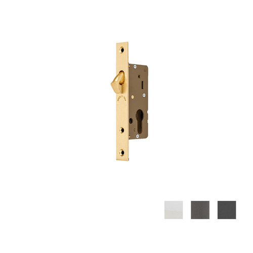 Zanda Narrow Sliding Door Euro Mortice Lock Satin Brass 10530.SB