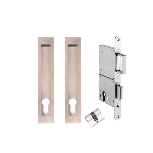 Zanda Verve Heavy Duty Sliding Door Lock Kit 300 x 37mm Graphite Nickel 10548.GN