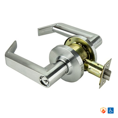 Zanda Phoenix Commercial Lever Escape/Half Set Fire Rated 70mm Satin Chrome 11022.SC
