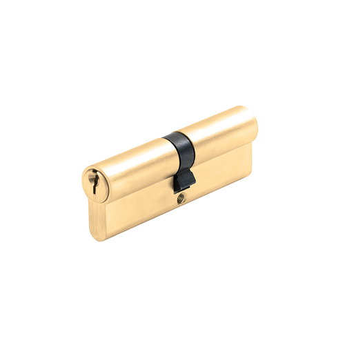 Zanda Euro Double Cylinder (Key/Key) 70mm Keyed to Differ Satin Brass 1121.SB