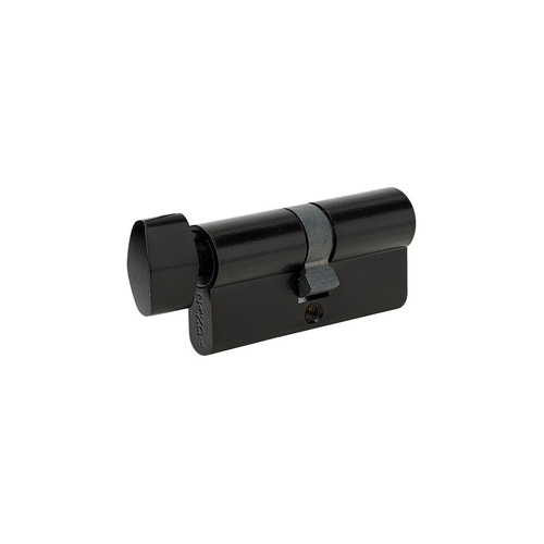 Zanda Euro Single Cylinder 5 Pin (Key/Turn) Keyed to Differ 60mm Matt Black 1122BLK