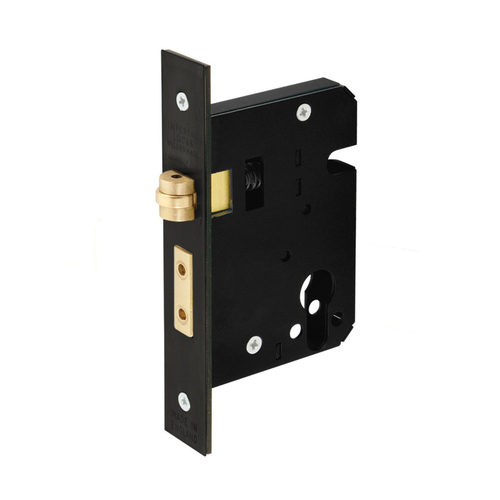 Zanda Heavy Duty Roller Mortice Lock 57mm Backset Matt Black 1140.BLK