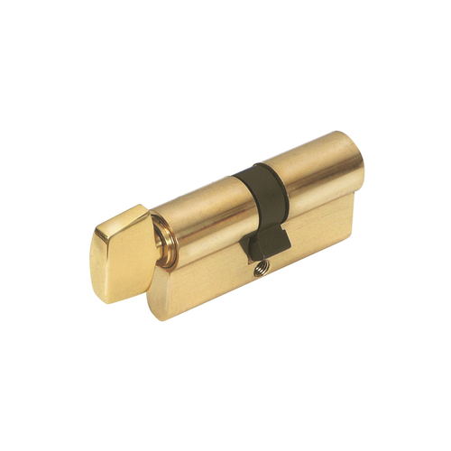 Zanda Euro Single Cylinder 5 Pin (Key/Turn) Keyed to Differ 70mm Satin Brass 1148.SB