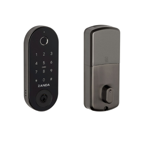 Zanda Stealth Smart Lock Deadbolt 60mm Graphite Nickel 1320.GN