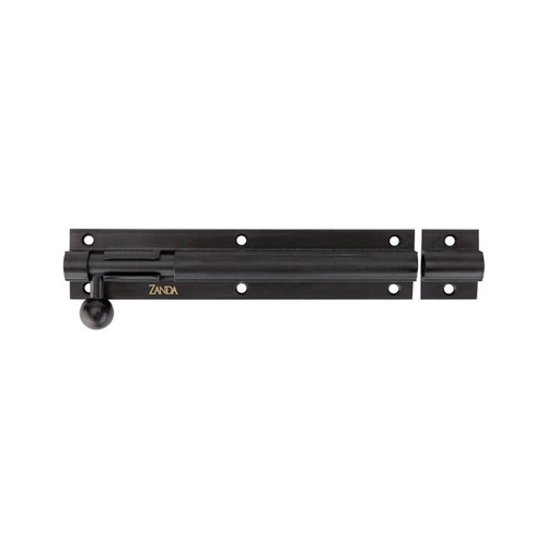 Zanda Heavy Duty Straight Barrel Bolt 150x31x30mm Matt Black 5224.BLK