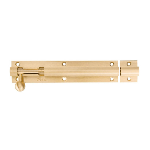 Zanda Heavy Duty Straight Barrel Bolt 150x31x30mm Satin Brass 5224.SB