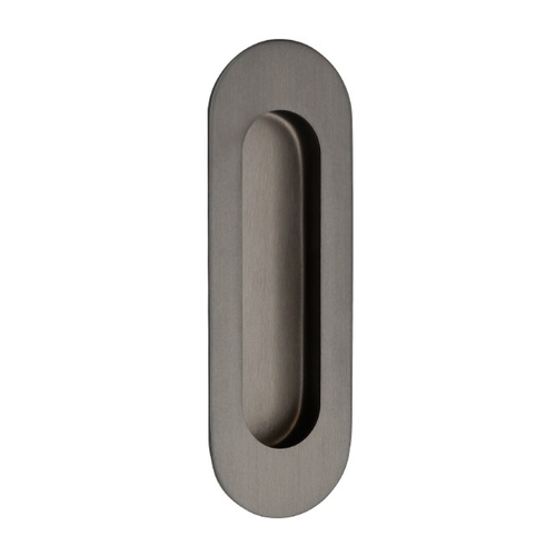Restocking Soon: ETA Early July - Zanda Oval Flush Pull Concealed Fix 120mm Graphite Nickel 5241.GN