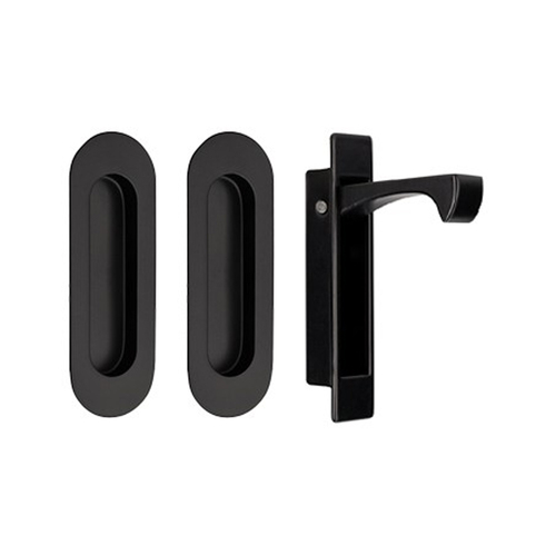 Zanda Duke Oval Style Flush Pull Kit Matt Black 5260.BLK
