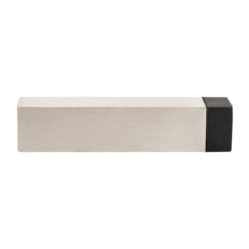 Zanda Square Skirting Mount Door Stop 80mm Brushed Nickel 5262.BN