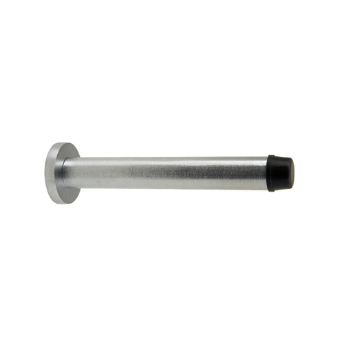 Zanda Round Skirting Fix Wall Mounted Door Stop 110mm Satin Chrome 5265.SC
