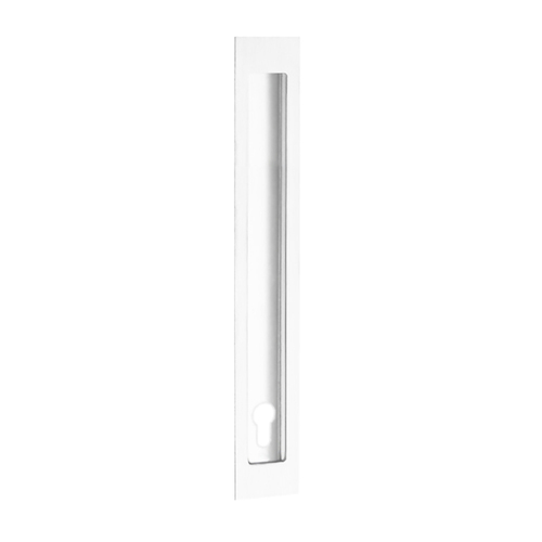 Zanda Verve Flush Pull with Euro Keyhole 250x37mm Powder Coat White 5305.E.WHT