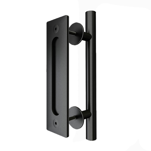 Zanda Barn Door Pull Handle and Flush Pull Kit Matt Black 5700.BLK
