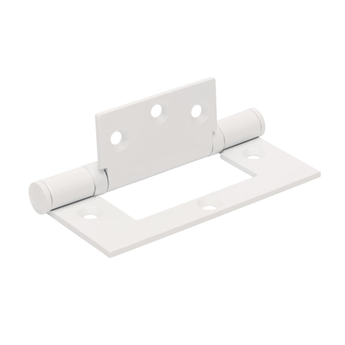 Zanda Fast Fix Bearing Hinge Aluminium 100x70x2.5mm White 5908.2.WHT