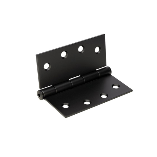 Zanda Door Butt Hinge Fixed Pin 100x100x2.5mm Matt Black 5910.BLK