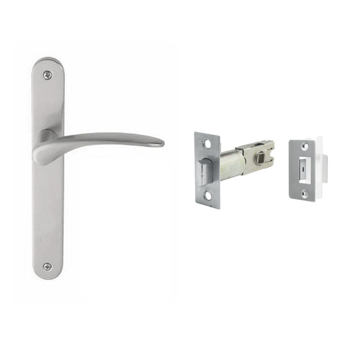Zanda Apollo Longplate Door Lever Handle Passage Set Satin Chrome 7045.PA.SC