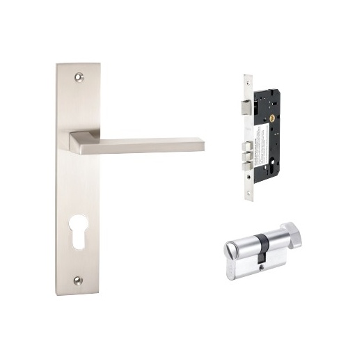 Zanda Matrix Longplate Handle Privacy Set Satin Chrome 8131.PR.SC