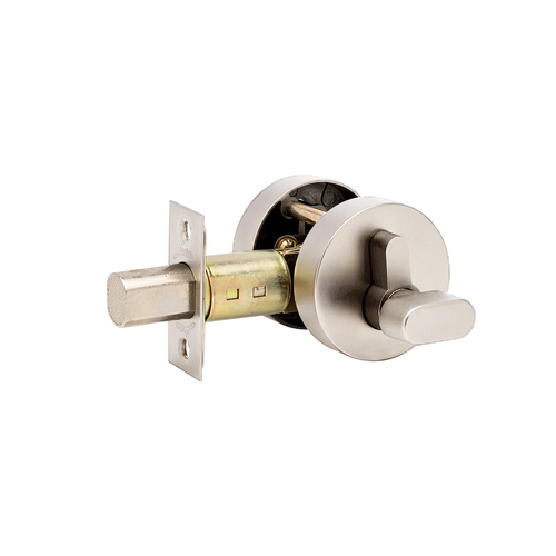 Zanda Jura Elite Round Slimline Single Cylinder Deadbolt Brushed Nickel 9060.BN