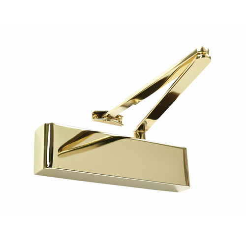 Zanda Door Closer Combined Unit Flat Bar Armset Electro Brass TS.9205.SRFB.EB