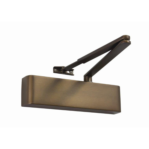 Restocking Soon: ETA Early June - Zanda Door Closer Combined Unit Flat Bar Armset Weather Bronze TS.9205.SRFB.WB