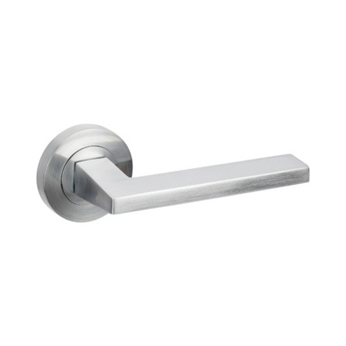Zanda Vector Door Handle Lever on Round Rose Lever Set Satin Chrome