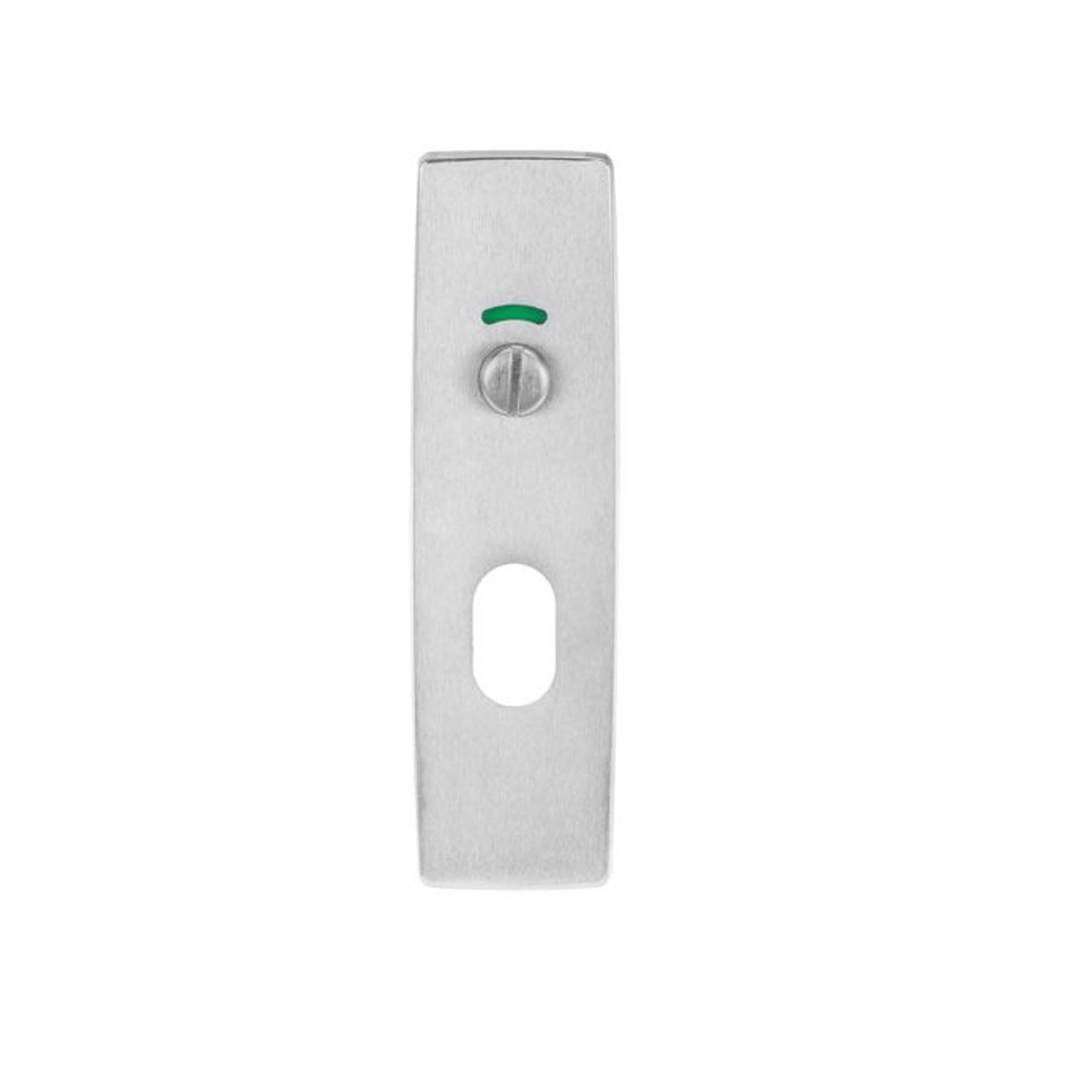 Lockwood 1819 Square End Plate With Privacy Indicator Emergency Turn Satin Chrome 1819SC