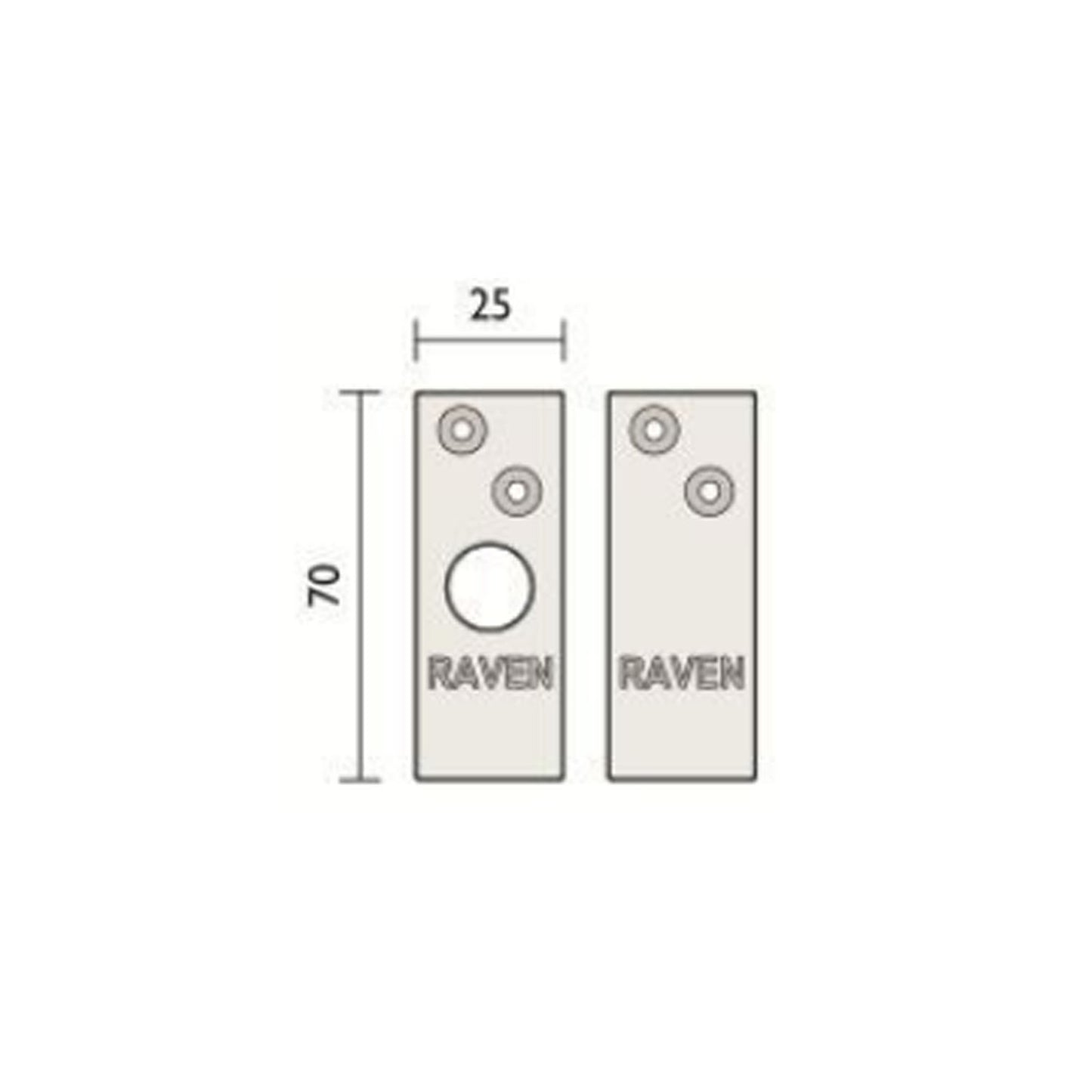 Raven RP38 Door Bottom Seal Screw Bag With Escutcheon Plate Set Clear Anodised A38CP3