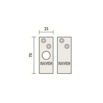Raven RP38 Door Bottom Seal Screw Bag With Escutcheon Plate Set Clear Anodised A38CP3