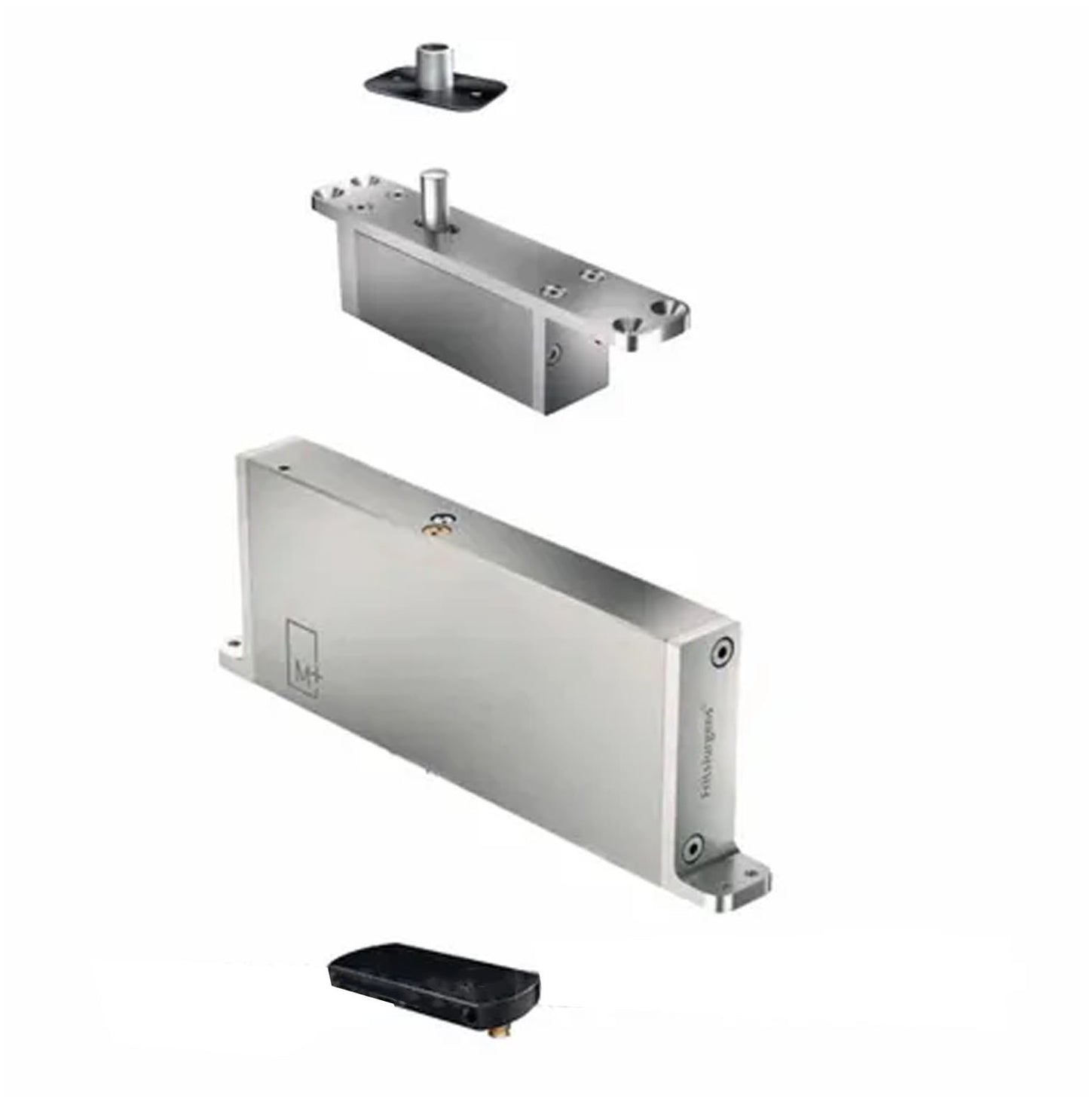 FritsJurgens Full Kit System M+F | 70mm Min Pivot Point Squared Floor Plate PVD Black FJS/STM+70FSBK