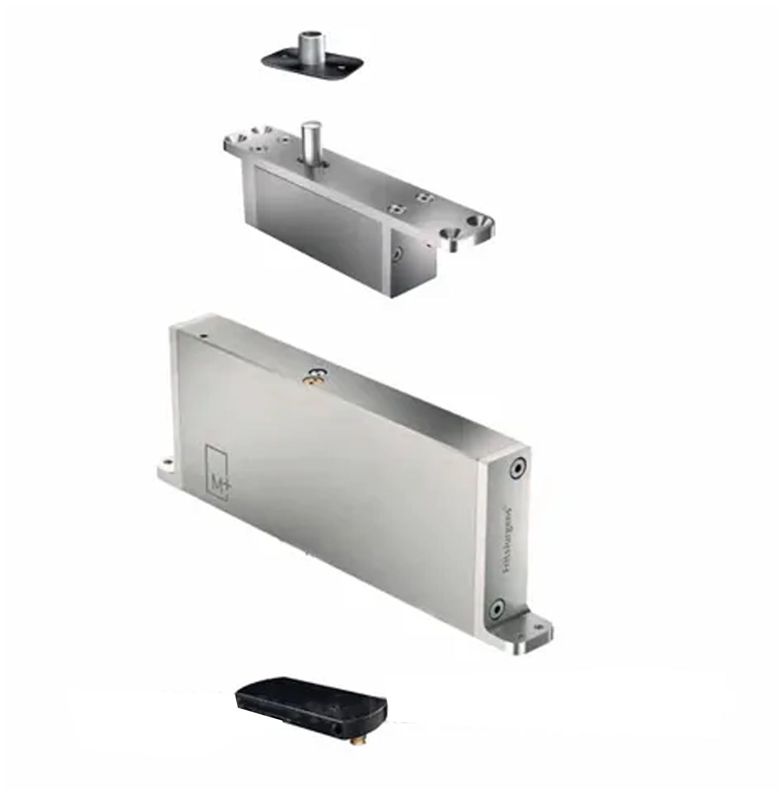 FritsJurgens Full Kit System M+F | 70mm Min Pivot Point Squared Floor Plate PVD Black FJS/STM+70FSBK