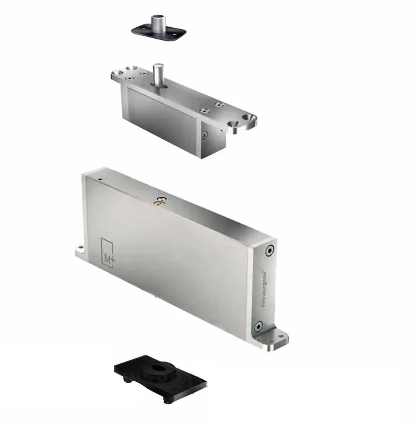 FritsJurgens Full Kit System M+B | 70mm Min Pivot Point Flush Squared Floor Plate EMB Black FJS/STM+70BFSBK