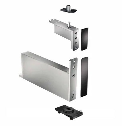 FritsJurgens Full Kit System M+B | 40mm Min Pivot Point Flush Squared Floor Plate Matt Black FJS/STM+40BFSBK