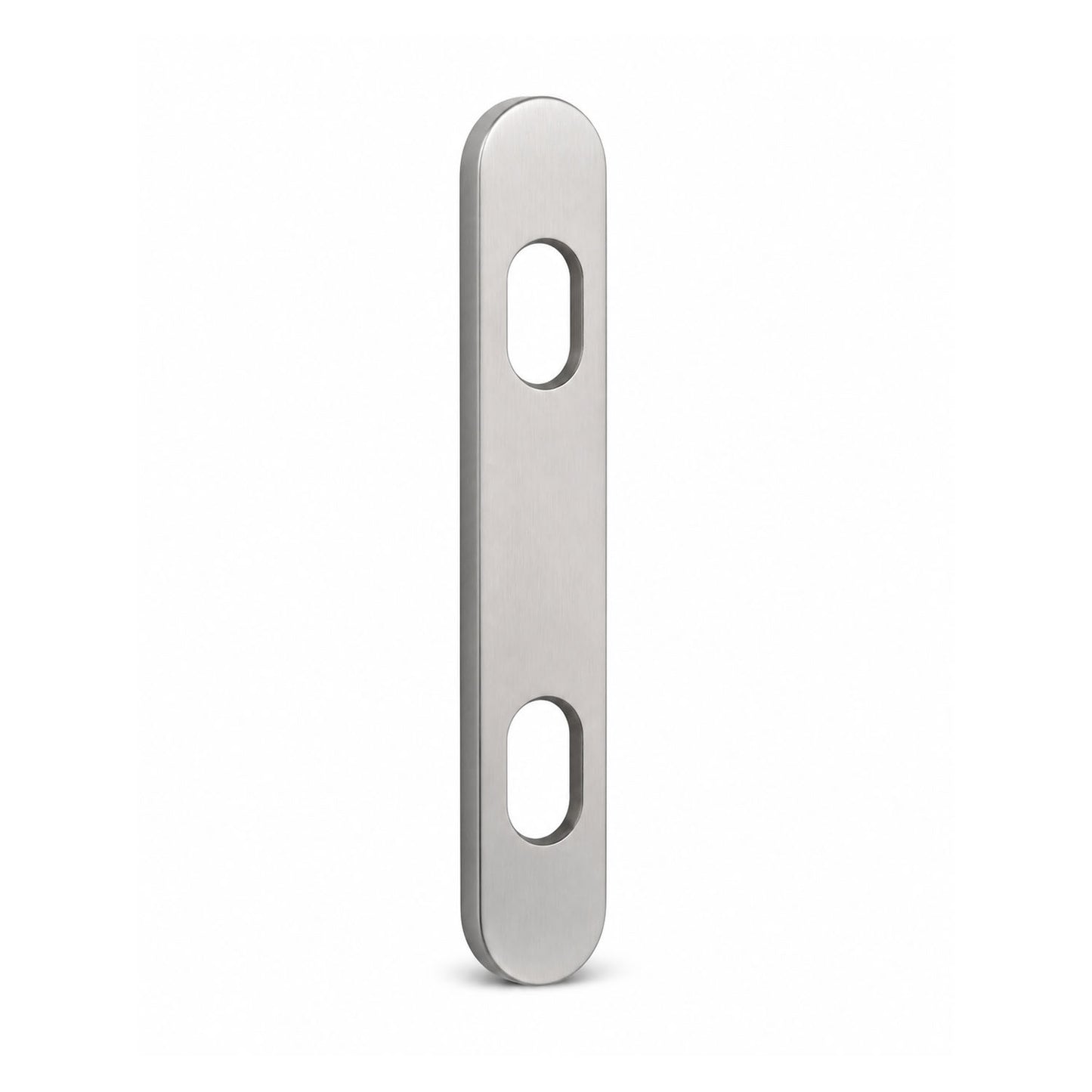Lockwood 5810 Round End Plate with Dual Cylinder Holes Satin Chrome 5810SC